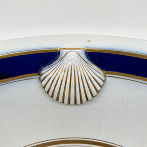 Twyfords Plug Basin with Royal Blue and Gold Leaf Decoration C.1880