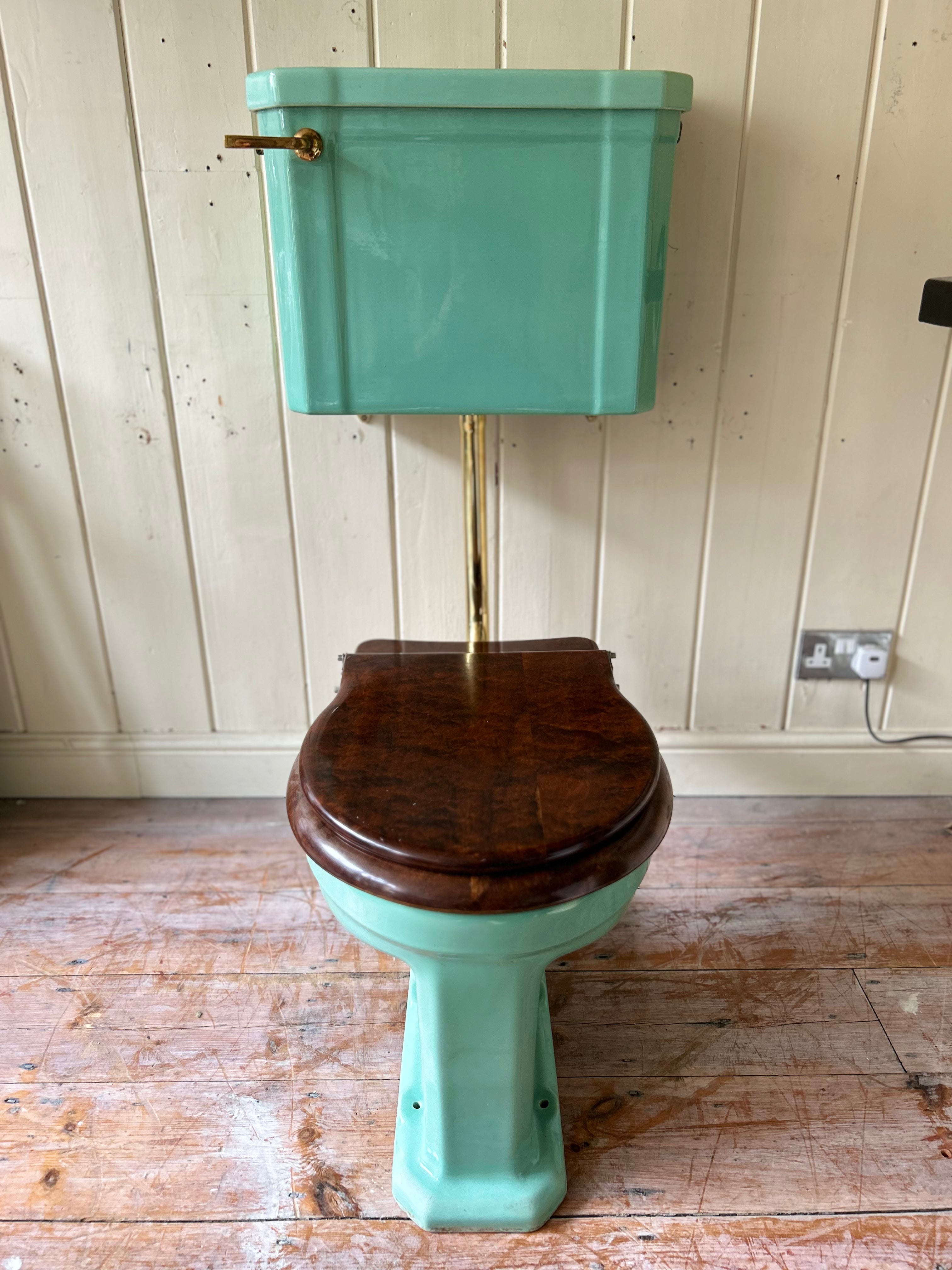 1950s Turquoise WC Suite by 