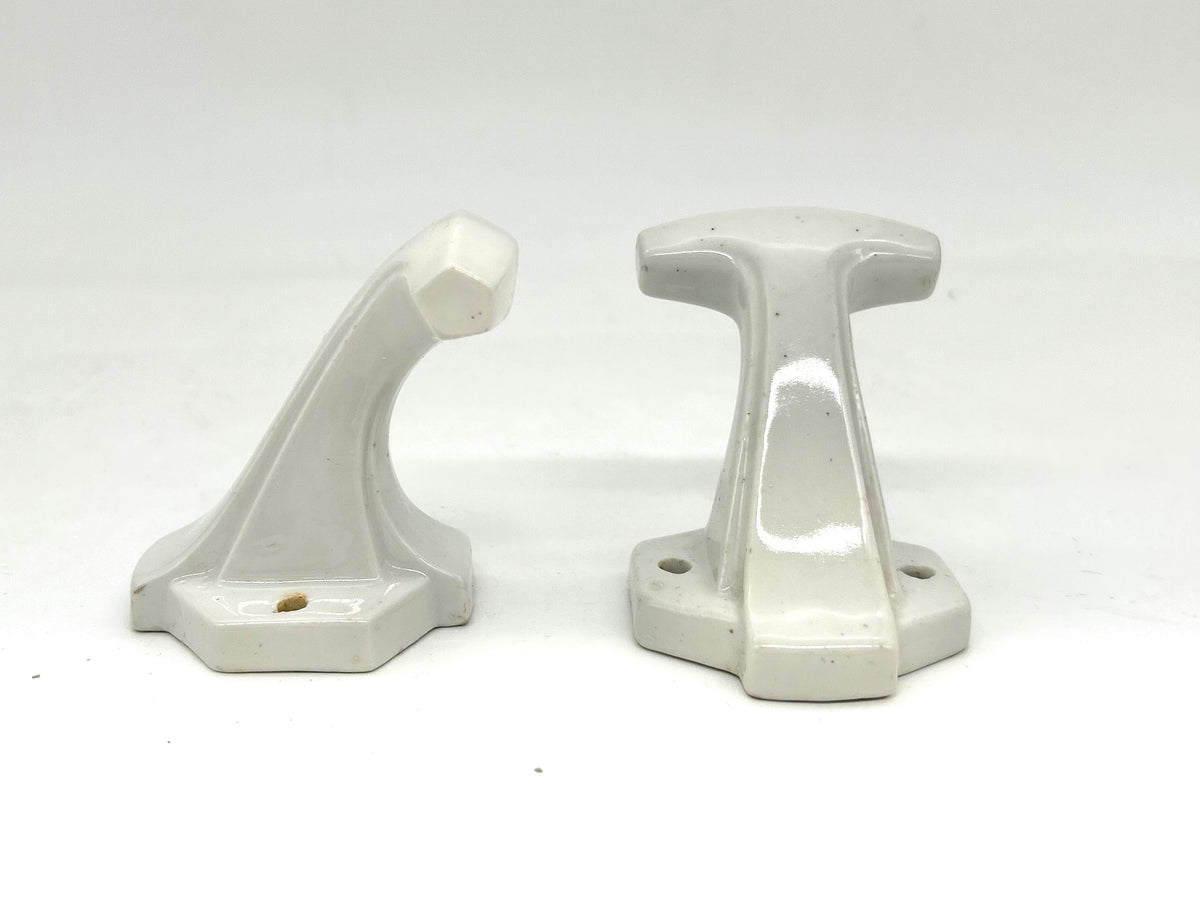 A Pair of Vintage Art Deco French Ceramic Robe Hooks C.1930 – stiffkey ...