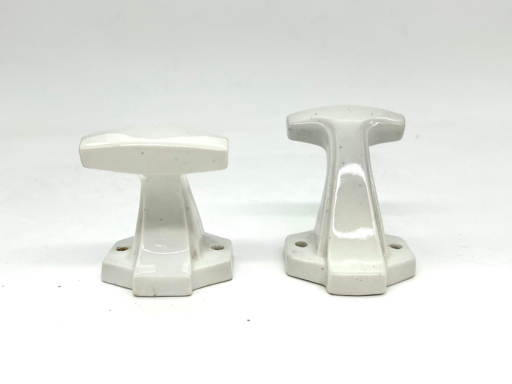 A Pair of Vintage Art Deco French Ceramic Robe Hooks C.1930