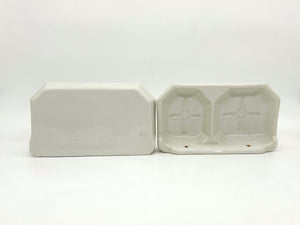 A Pair of French Art Deco Ceramic Soap/Bottle Shelves C.1930