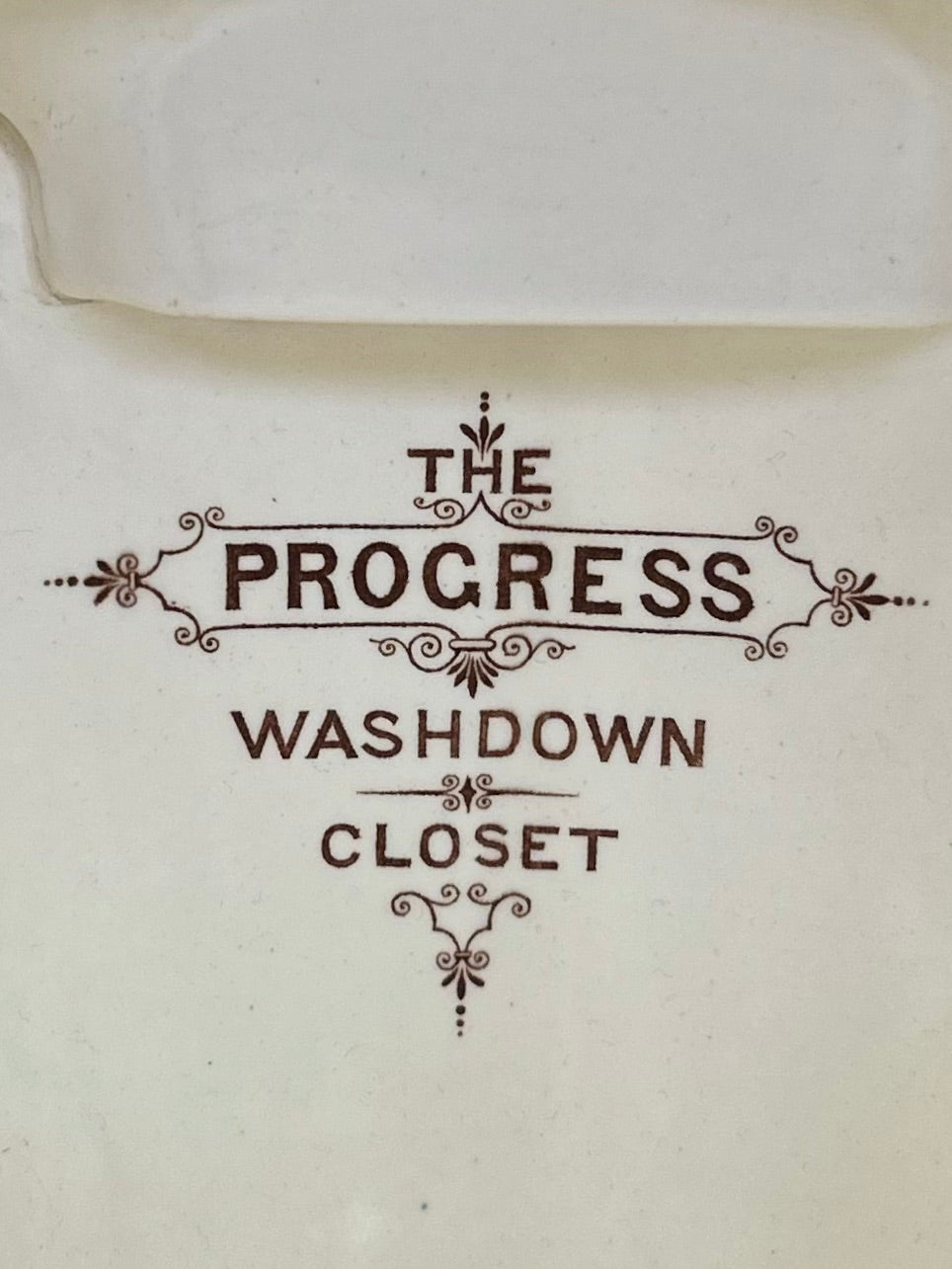 The "PROGRESS" Victorian WC with Brown Transfers of Poppies C.1890