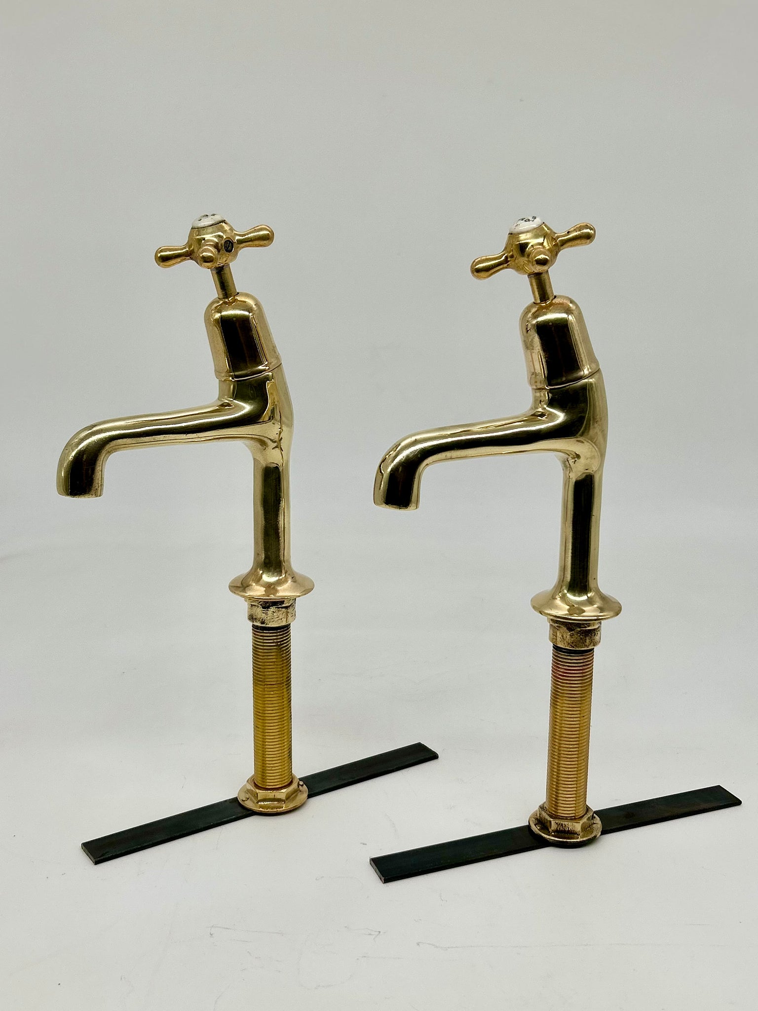 A Pair of Kitchen Sink Pillar Taps by Shanks & Co C.1930