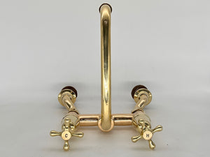 Rare Oversized Kitchen Sink Mixer Tap with Long Returnable Spout and 3/4" Feeds for a Higher Flow Rate C.1930