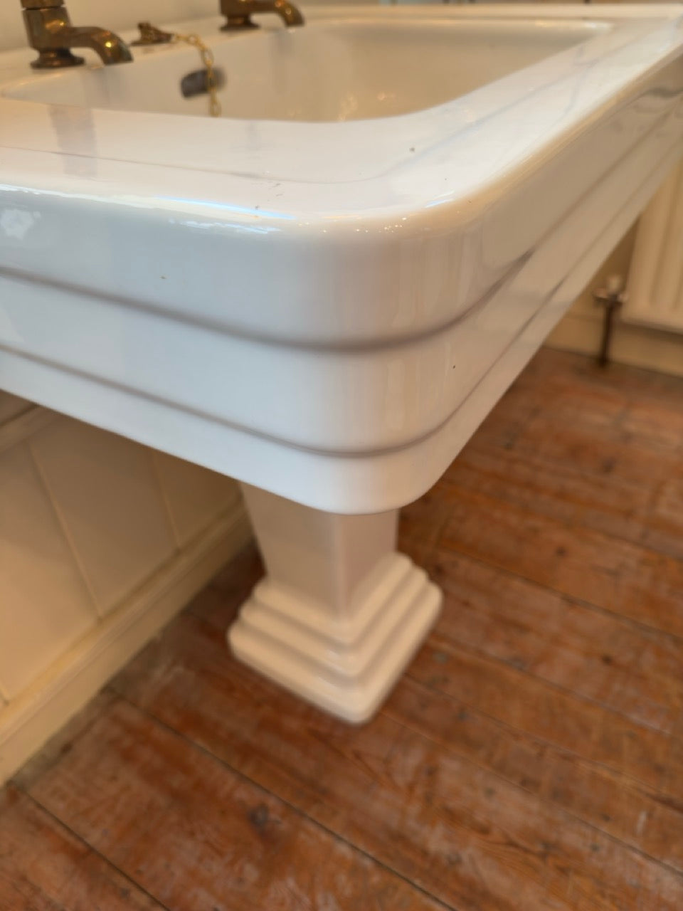 Art Deco Basin and Pedestal by J. Delafon, Paris C.1930