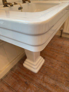 Art Deco Basin and Pedestal by J. Delafon, Paris C.1930