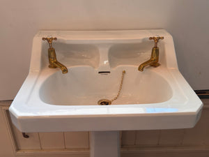 Deco Basin and Pedestal by Twyfords C.1930