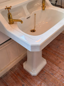 Deco Basin and Pedestal by Twyfords C.1930
