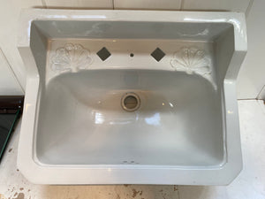 Deco Cloakroom Basin with Victorian scallop soap dishes C.1910