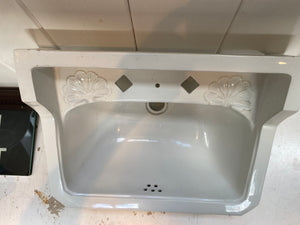 Deco Cloakroom Basin with Victorian scallop soap dishes C.1910