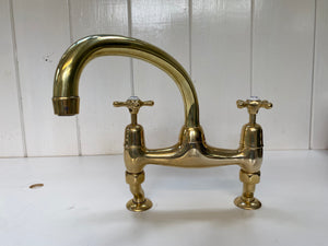 Bi-Flo Kitchen Mixer by Knowles of London C.1930 in Unsealed Polished Brass finish