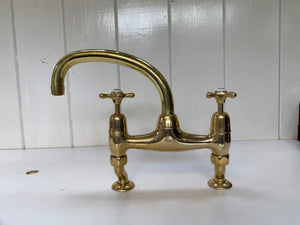 Bi-Flo Kitchen Mixer by Knowles of London C.1930 in Unsealed Polished Brass finish