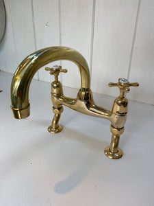 Bi-Flo Kitchen Mixer by Knowles of London C.1930 in Unsealed Polished Brass finish