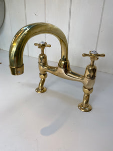 Bi-Flo Kitchen Mixer by Knowles of London C.1930 in Unsealed Polished Brass finish