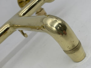 Wall-Fixing Lever-Operated Kitchen Mixer Tap in Unsealed Polished Brass C.1920