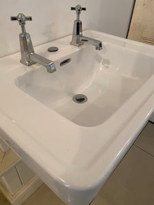Art Deco Basin and Pedestal by Jacob Delafon, Paris C.1930