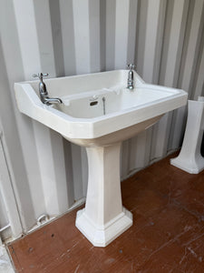Art Deco Basin and Pedestal "THE MODERN PYRAMID" C.1930