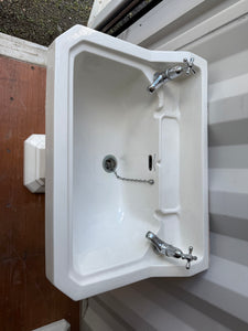 Art Deco Basin and Pedestal "THE MODERN PYRAMID" C.1930